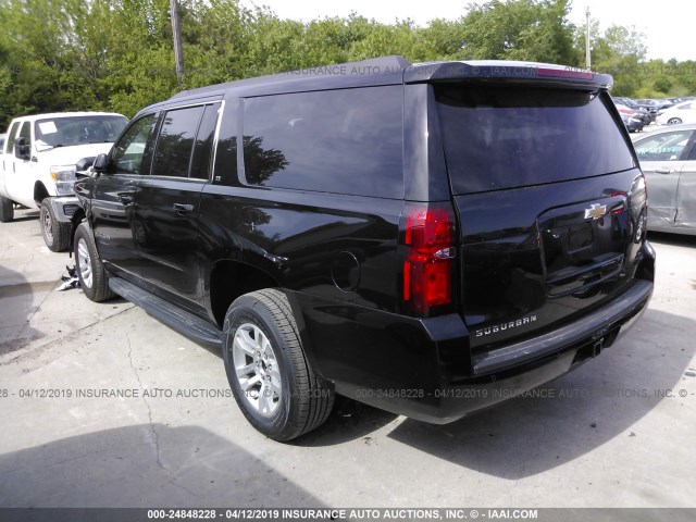 1GNSKHKC9KR207632 - 2019 CHEVROLET SUBURBAN K1500 LT BLACK photo 3