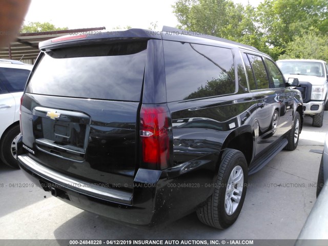 1GNSKHKC9KR207632 - 2019 CHEVROLET SUBURBAN K1500 LT BLACK photo 4