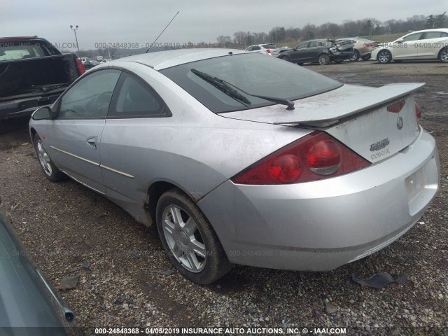 1ZWFT61L325610728 - 2002 MERCURY COUGAR V6/SPORT SILVER photo 3