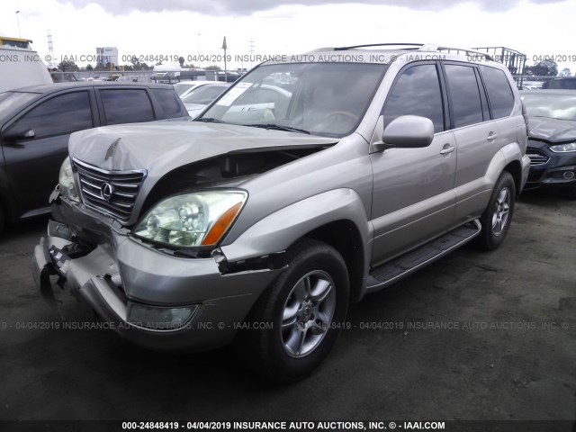 JTJBT20X550072034 - 2005 LEXUS GX 470 GOLD photo 2