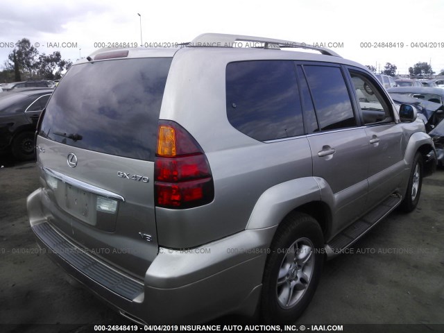 JTJBT20X550072034 - 2005 LEXUS GX 470 GOLD photo 4