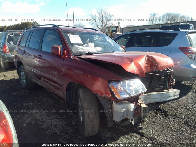 JTEHF21A620090452 - 2002 TOYOTA HIGHLANDER LIMITED RED photo 1