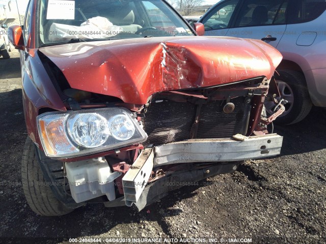 JTEHF21A620090452 - 2002 TOYOTA HIGHLANDER LIMITED RED photo 6
