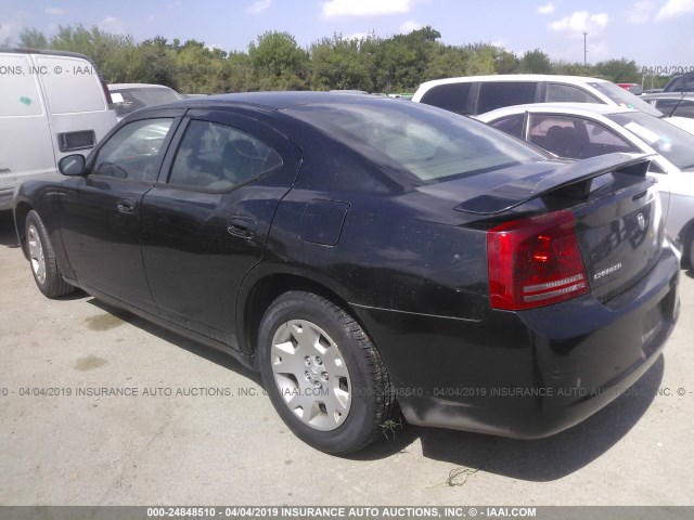 2B3KA43R47H644650 - 2007 DODGE CHARGER SE/SXT BLACK photo 3