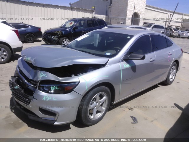 1G1ZB5ST2HF145158 - 2017 CHEVROLET MALIBU LS SILVER photo 2