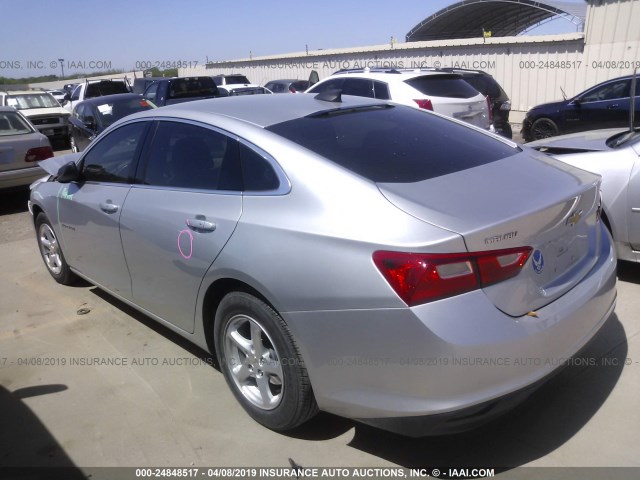 1G1ZB5ST2HF145158 - 2017 CHEVROLET MALIBU LS SILVER photo 3