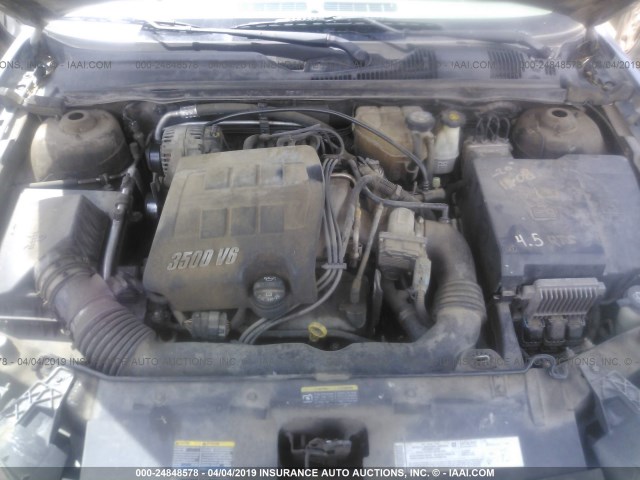 1G1ZT52855F262785 - 2005 CHEVROLET MALIBU LS GRAY photo 10