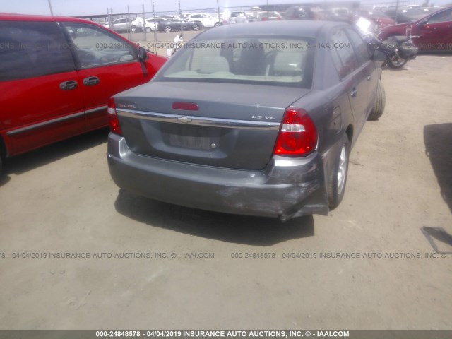 1G1ZT52855F262785 - 2005 CHEVROLET MALIBU LS GRAY photo 6