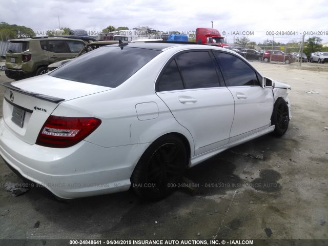 WDDGF4HB9CA631313 - 2012 MERCEDES-BENZ C 250 WHITE photo 4