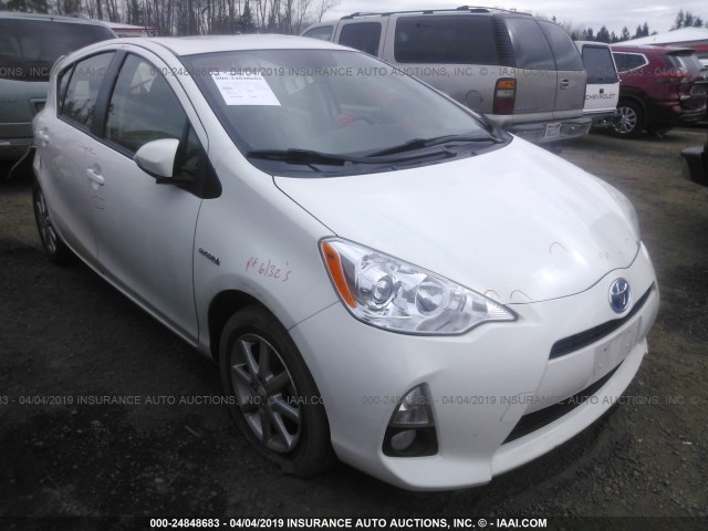 JTDKDTB34D1534656 - 2013 TOYOTA PRIUS C WHITE photo 1