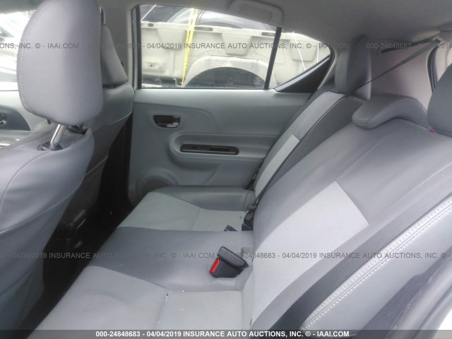 JTDKDTB34D1534656 - 2013 TOYOTA PRIUS C WHITE photo 8