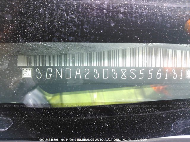 3GNDA23D38S556131 - 2008 CHEVROLET HHR LT BLACK photo 9