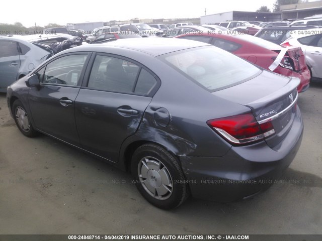 2HGFB2F66EH523961 - 2014 HONDA CIVIC HF GRAY photo 3