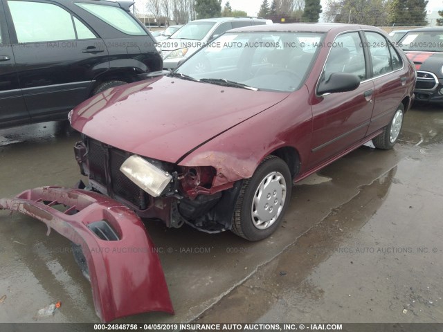 3N1AB41D9WL049820 - 1998 NISSAN SENTRA XE/GXE RED photo 2