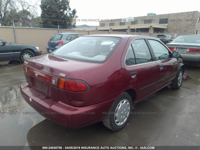 3N1AB41D9WL049820 - 1998 NISSAN SENTRA XE/GXE RED photo 4