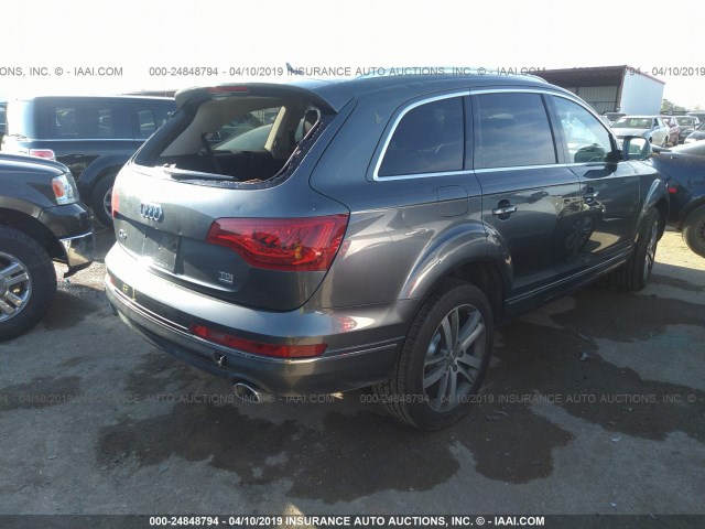 WA1LMAFEXED017201 - 2014 AUDI Q7 PREMIUM PLUS GRAY photo 4