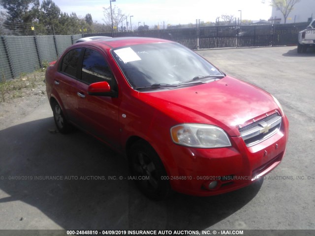 KL1TG56688B173595 - 2008 CHEVROLET AVEO LT RED photo 1