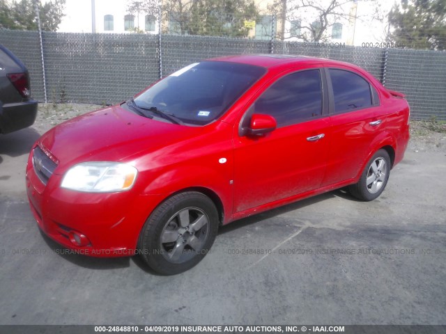 KL1TG56688B173595 - 2008 CHEVROLET AVEO LT RED photo 2