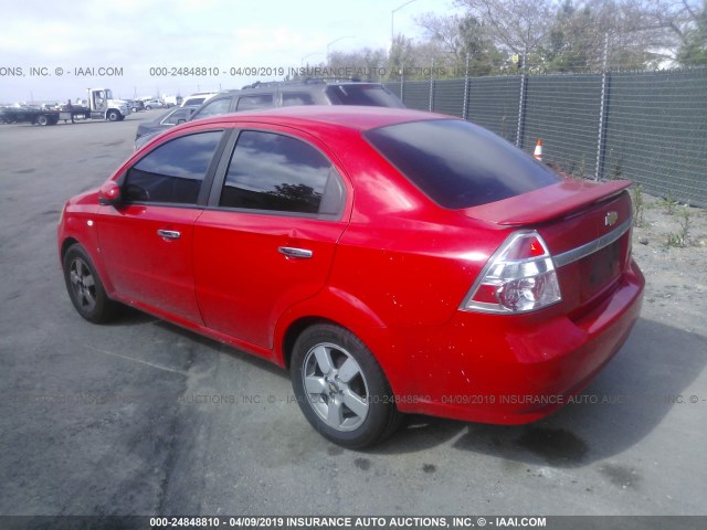 KL1TG56688B173595 - 2008 CHEVROLET AVEO LT RED photo 3