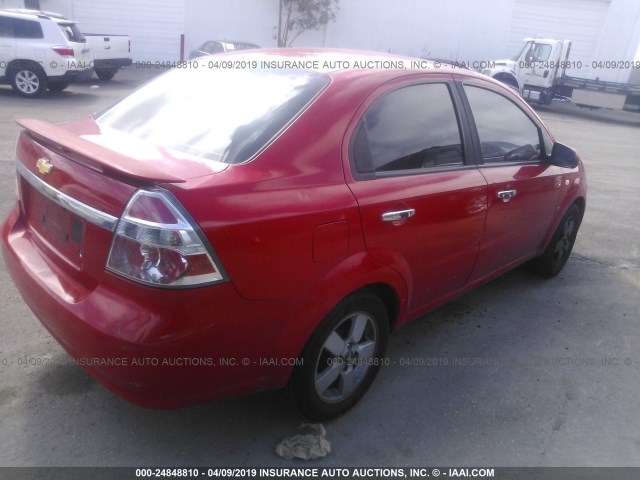 KL1TG56688B173595 - 2008 CHEVROLET AVEO LT RED photo 4