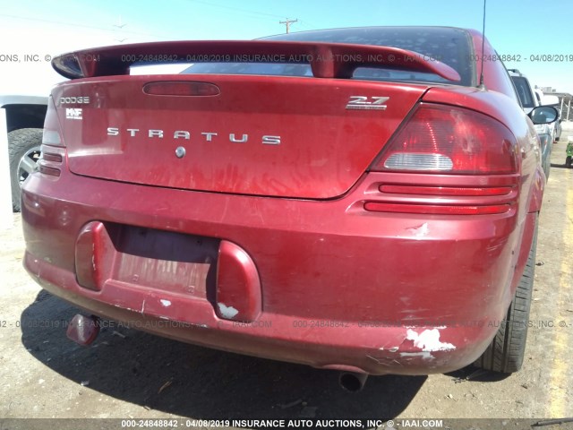 1B3EL76RX3N576053 - 2003 DODGE STRATUS R/T RED photo 6