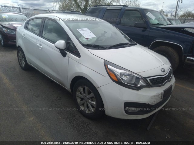 KNADN4A38D6234454 - 2013 KIA RIO EX/SX WHITE photo 1