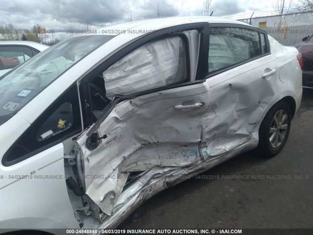 KNADN4A38D6234454 - 2013 KIA RIO EX/SX WHITE photo 6