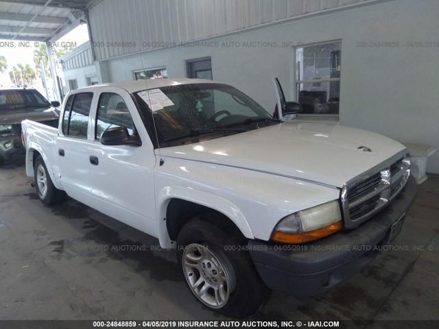 1D7HL38K24S664026 - 2004 DODGE DAKOTA QUAD SPORT BLACK photo 1