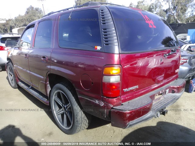 1GKEK63U61J280802 - 2001 GMC DENALI BURGUNDY photo 3