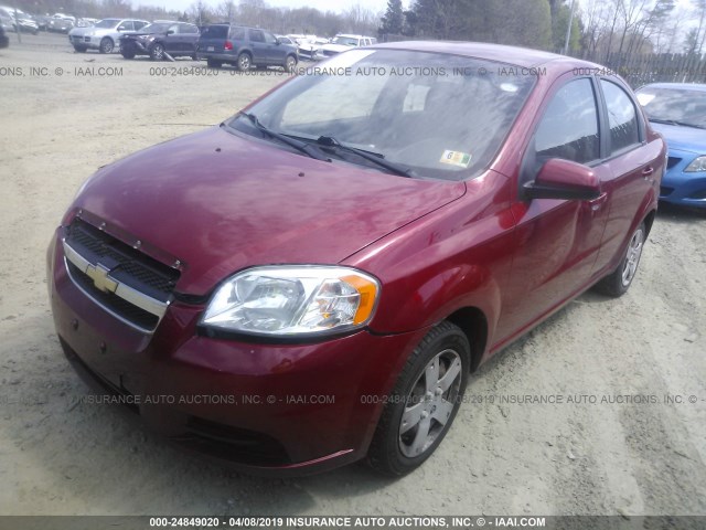 KL1TD5DE7BB151016 - 2011 CHEVROLET AVEO LS/LT RED photo 2