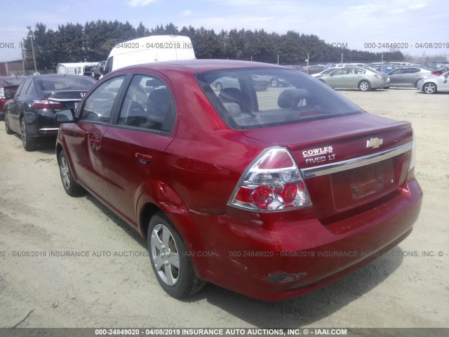 KL1TD5DE7BB151016 - 2011 CHEVROLET AVEO LS/LT RED photo 3