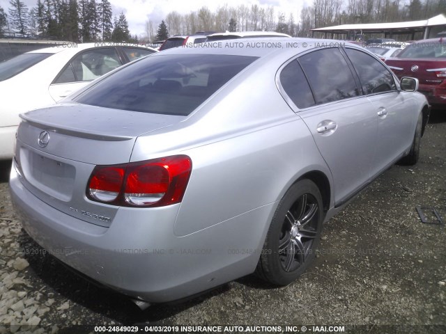 JTHCH96S560002532 - 2006 LEXUS GS GENERATION 200 300 SILVER photo 4