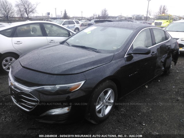 1G1ZB5STXKF185575 - 2019 CHEVROLET MALIBU LS BLACK photo 2