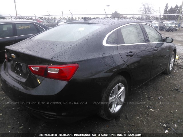 1G1ZB5STXKF185575 - 2019 CHEVROLET MALIBU LS BLACK photo 4
