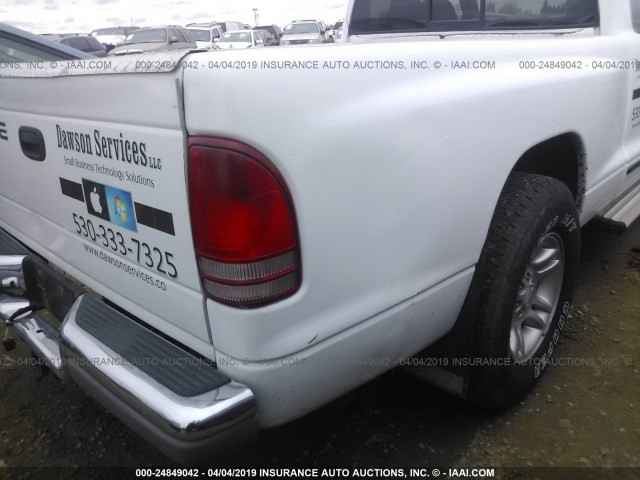 1B7GL22NX1S136104 - 2001 DODGE DAKOTA WHITE photo 6