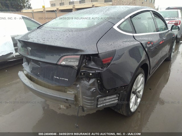 5YJ3E1EB1JF185029 - 2018 TESLA MODEL 3 GRAY photo 4