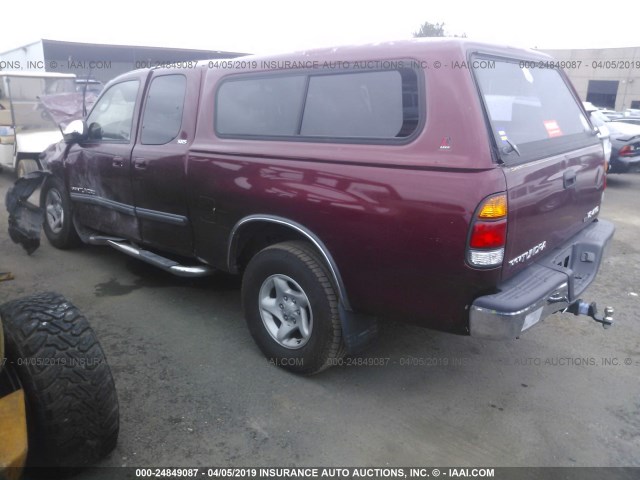 5TBBT44154S454749 - 2004 TOYOTA TUNDRA ACCESS CAB SR5 RED photo 3