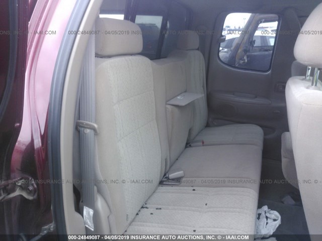 5TBBT44154S454749 - 2004 TOYOTA TUNDRA ACCESS CAB SR5 RED photo 8