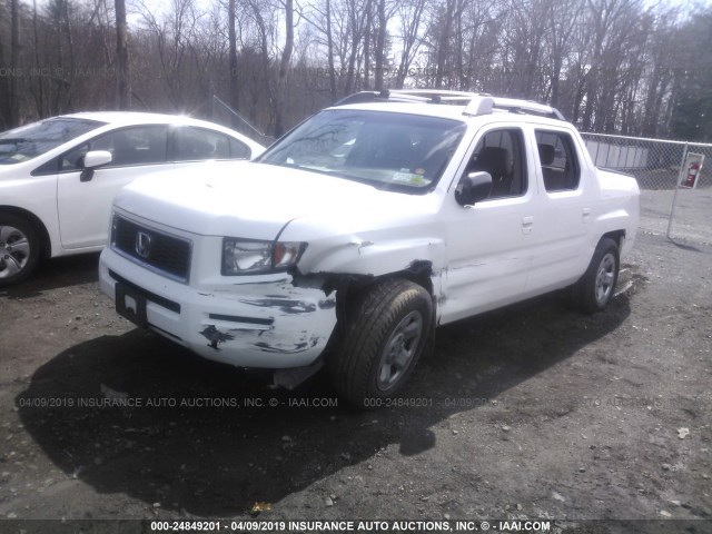 2HJYK16328H501737 - 2008 HONDA RIDGELINE RTX WHITE photo 2