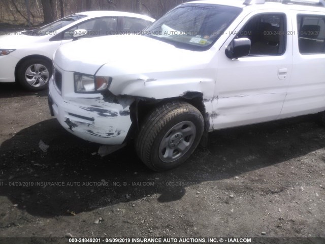 2HJYK16328H501737 - 2008 HONDA RIDGELINE RTX WHITE photo 6