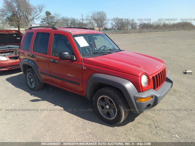 1J4GL48K73W568082 - 2003 JEEP LIBERTY SPORT/FREEDOM RED photo 1