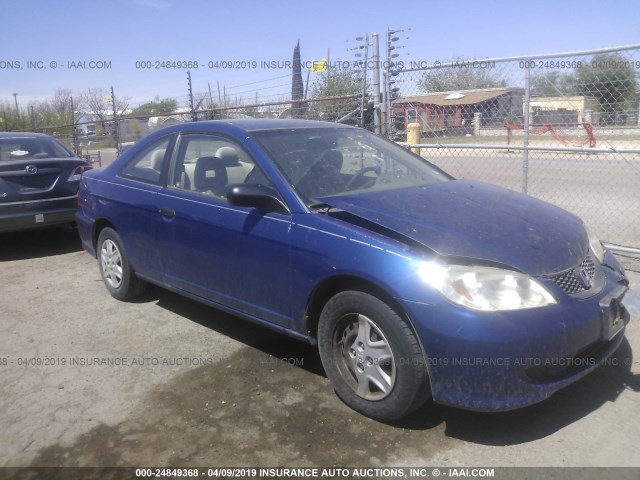 1HGEM213X5L061202 - 2005 HONDA CIVIC DX VP BLUE photo 1