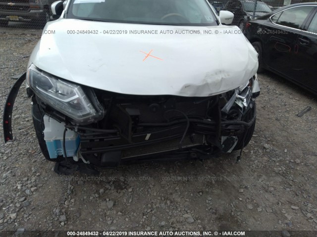 5N1AT2MV2FC864810 - 2015 NISSAN ROGUE S/SL/SV WHITE photo 6