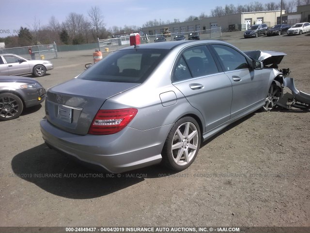 WDDGF4HB9DA778832 - 2013 MERCEDES-BENZ C 250 SILVER photo 4