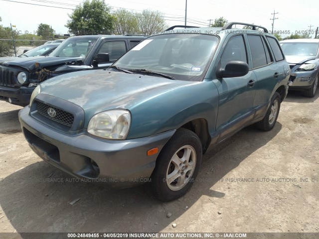 KM8SB82B21U063896 - 2001 HYUNDAI SANTA FE GREEN photo 2