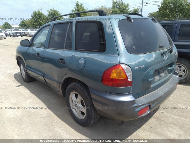 KM8SB82B21U063896 - 2001 HYUNDAI SANTA FE GREEN photo 3