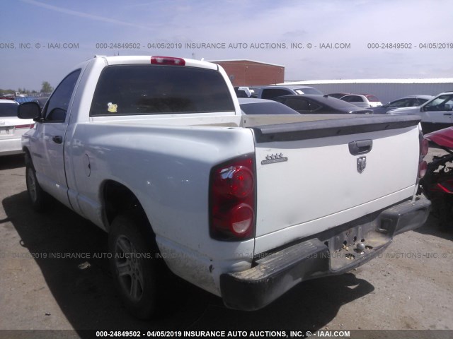 1D7HA16K57J621792 - 2007 DODGE RAM 1500 ST WHITE photo 3