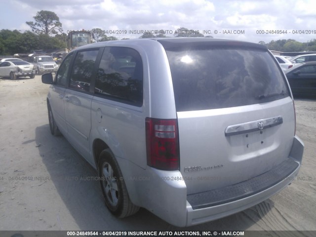 1D8HN54P88B163912 - 2008 DODGE GRAND CARAVAN SXT SILVER photo 3