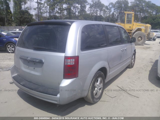 1D8HN54P88B163912 - 2008 DODGE GRAND CARAVAN SXT SILVER photo 4