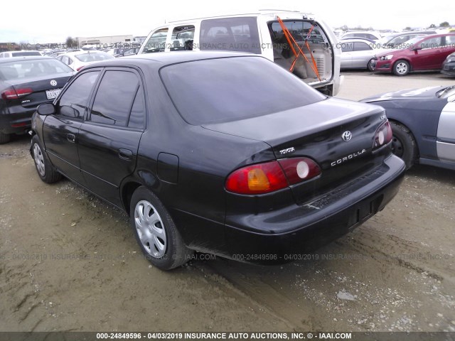 1NXBR12E91Z435571 - 2001 TOYOTA COROLLA CE/LE/S BLACK photo 3